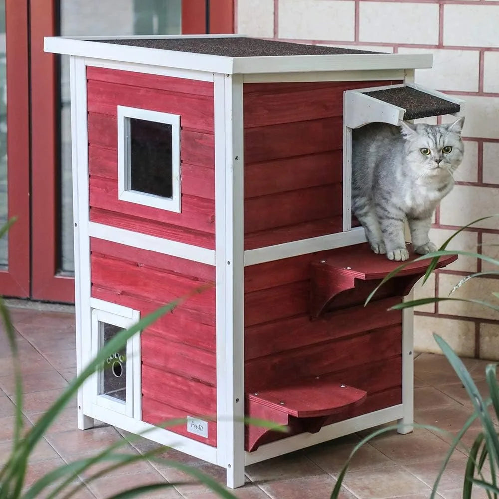 2 Story Outdoor Cat House