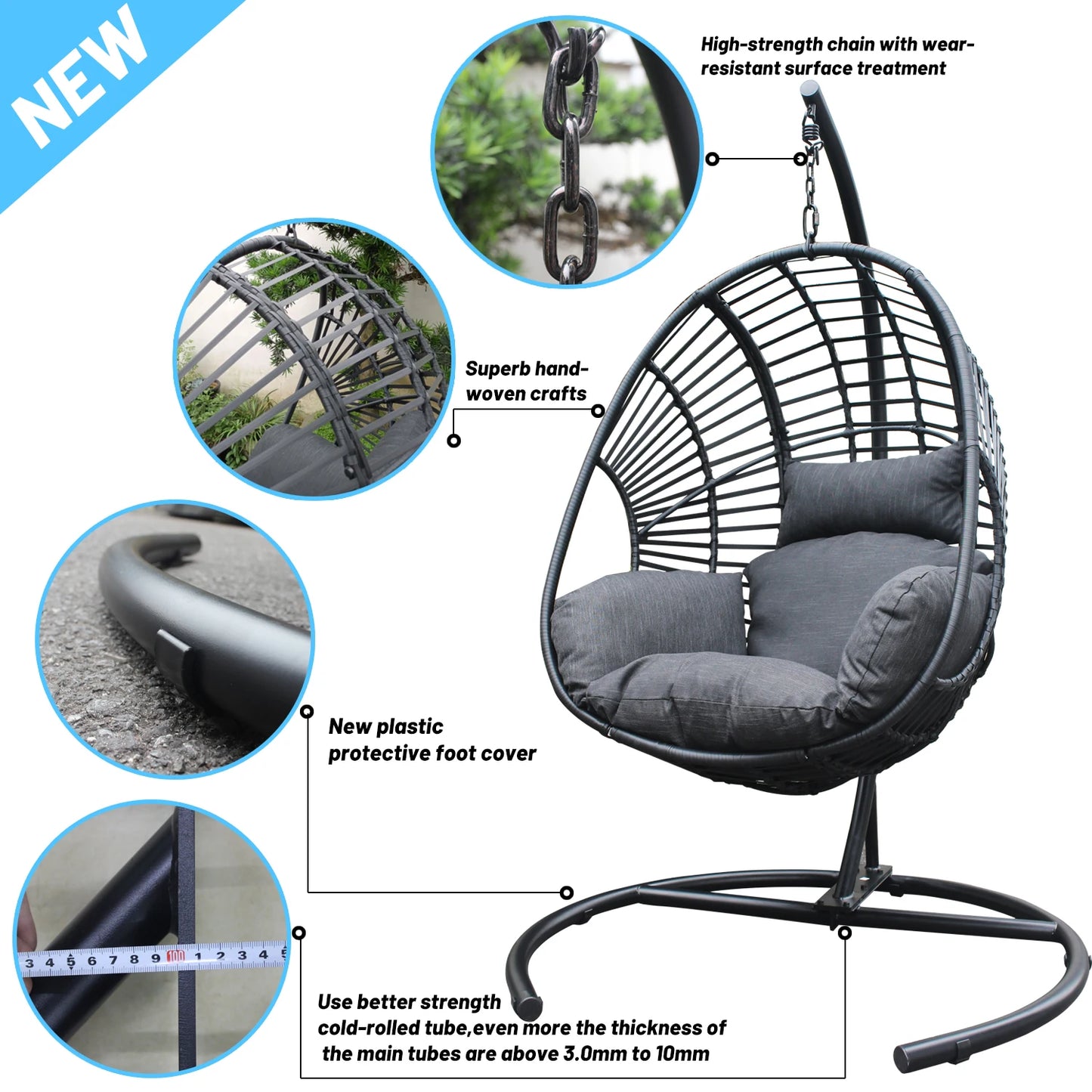 Outdoor/Indoor Hanging Egg Chair