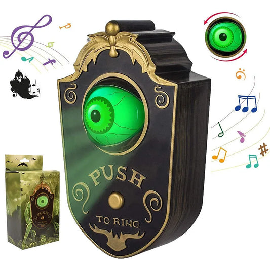 Halloween, One Eyed Doorbell Eyeball with Sound Lights