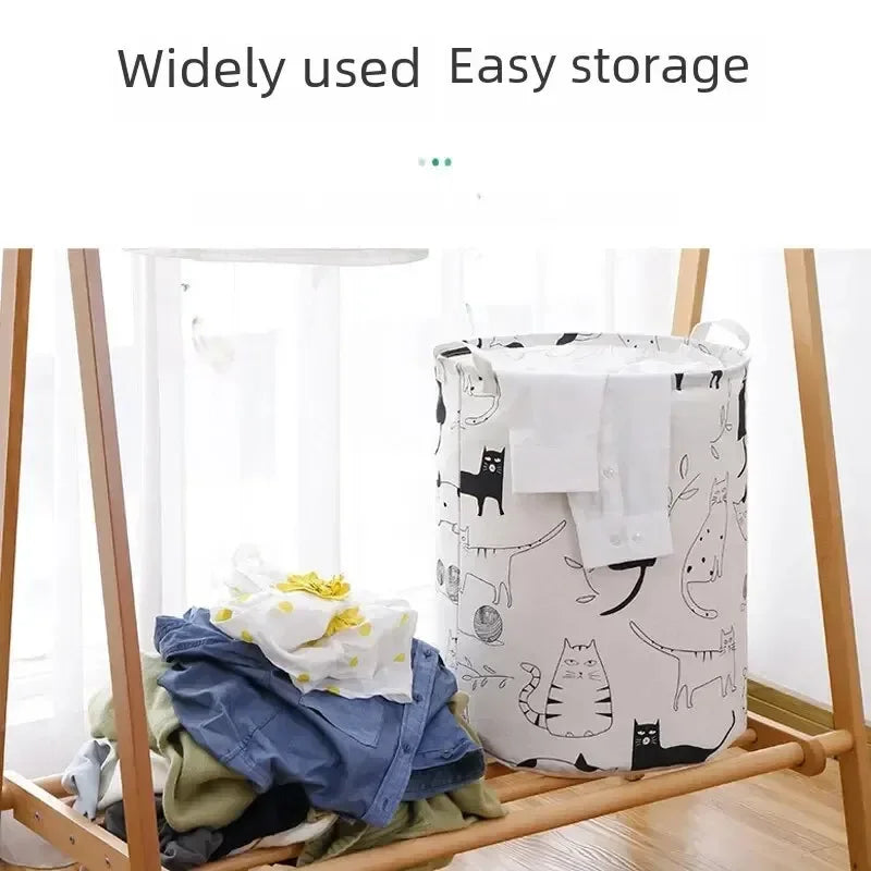Fabric Foldable Storage Laundry Basket