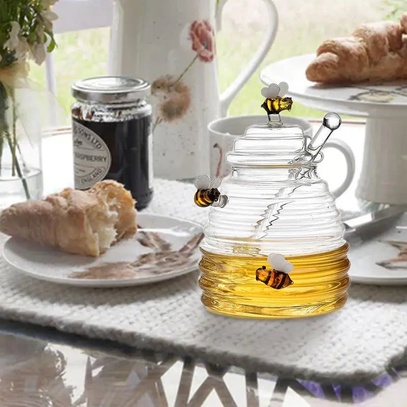 Beehive Shape Honeypot with Dipper