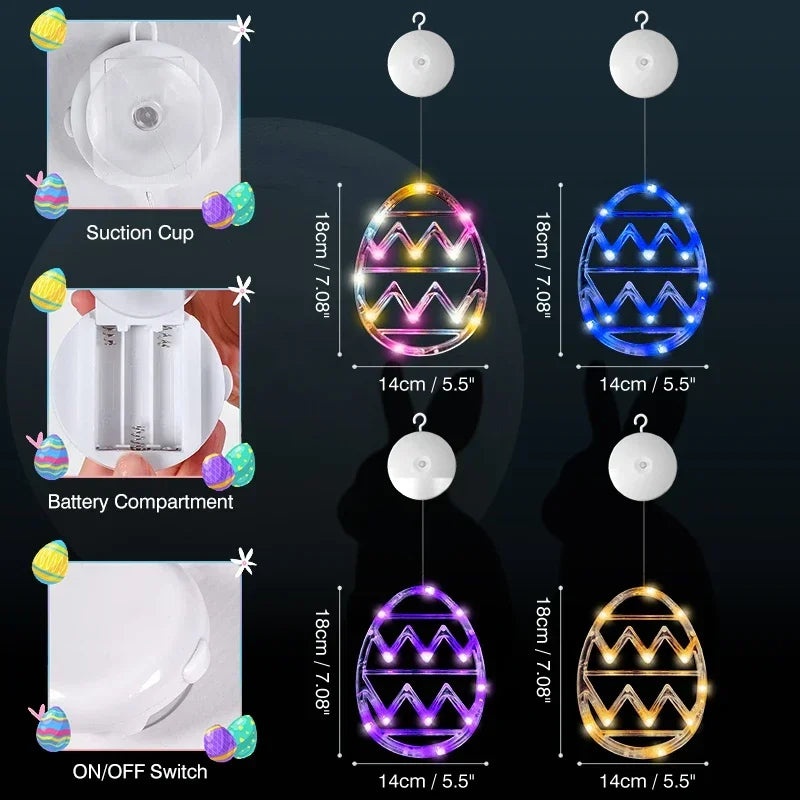 Easter Egg Window Lights, Hanging Ornaments