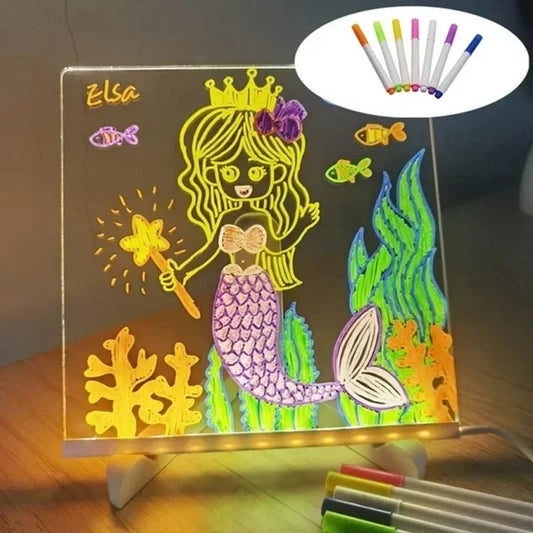 Colorful LED Drawing Board for Kids and Adults