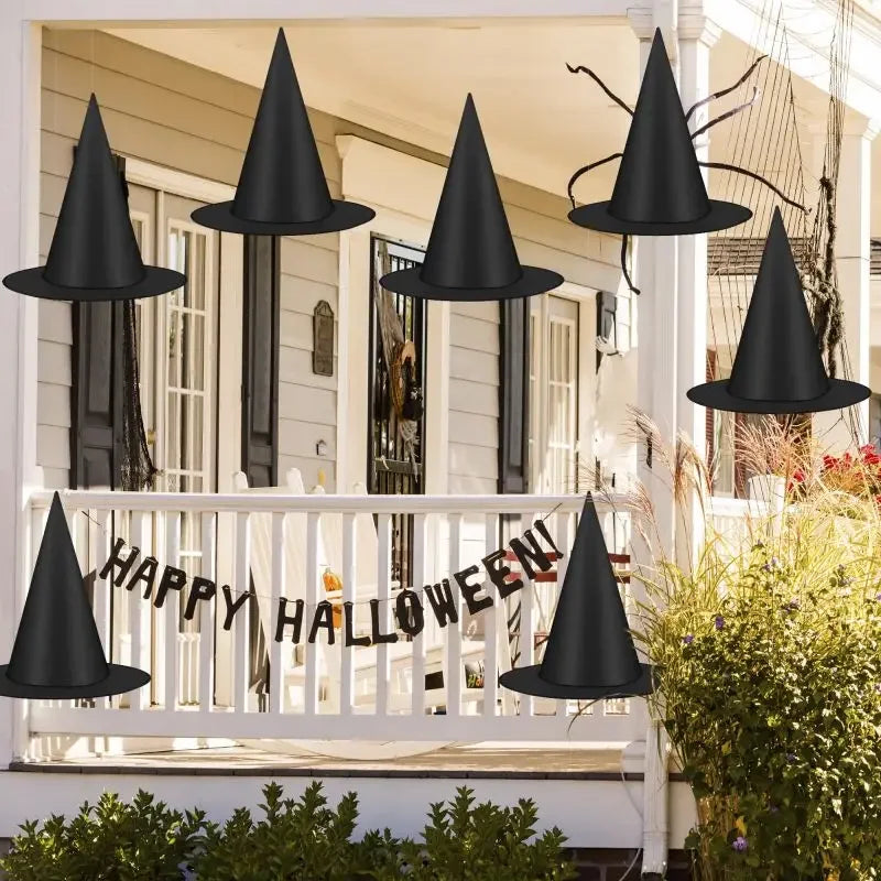 12 PCS Hanging Halloween Witch Hats