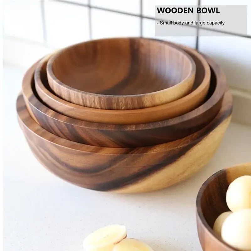 Natural Acacia Wooden Bowl