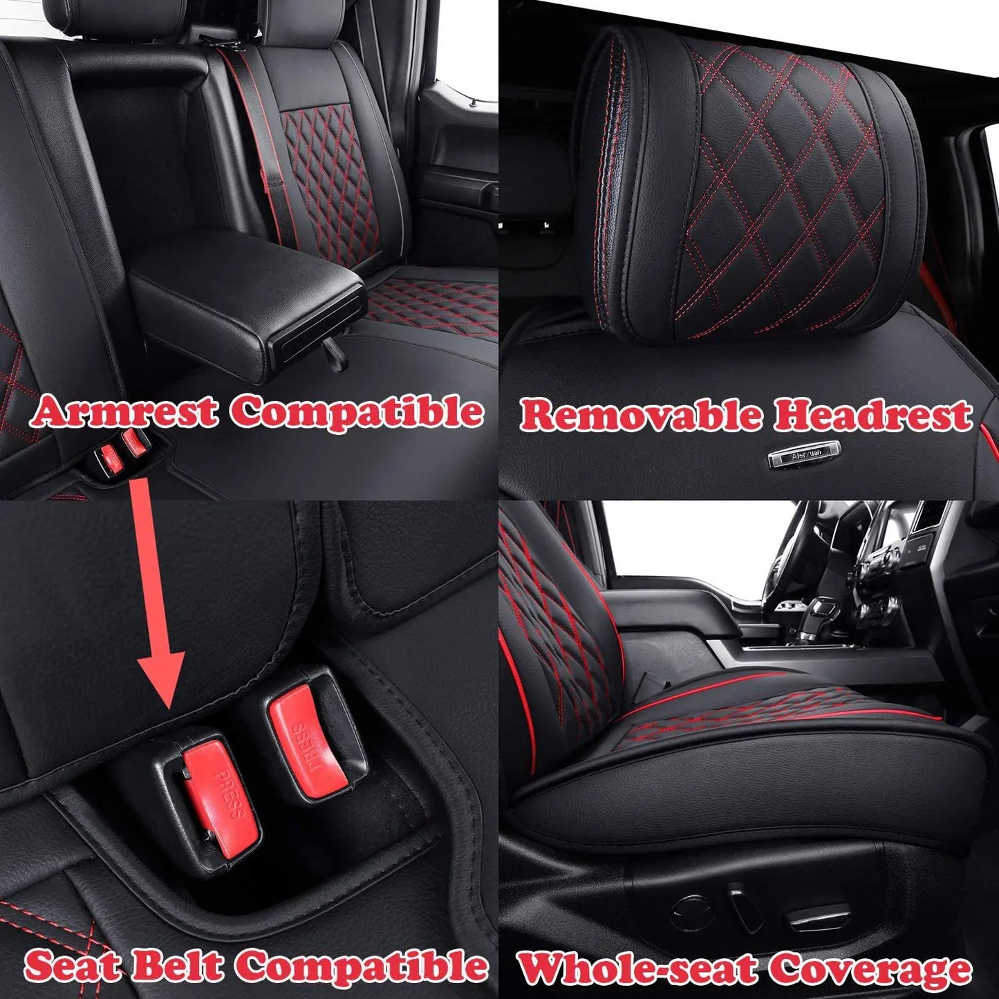 Ford Crew Cab Seat Covers, Full 5 Piece Set