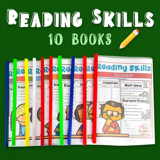 10 Books/Set English Reading Skills Practice Workbook or PDF