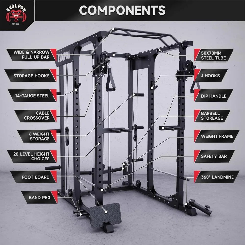 EVOLPOW P3A Power Squat Weight Bench