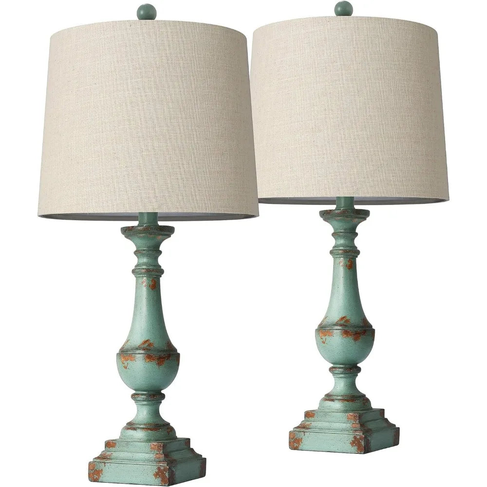 PORTRES 24.5" Mid Century Table Lamps, Set of 2