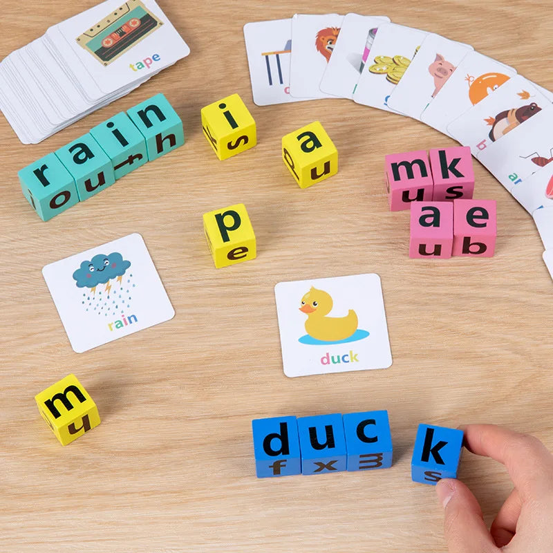 Montessori Wooden Spelling Word Games