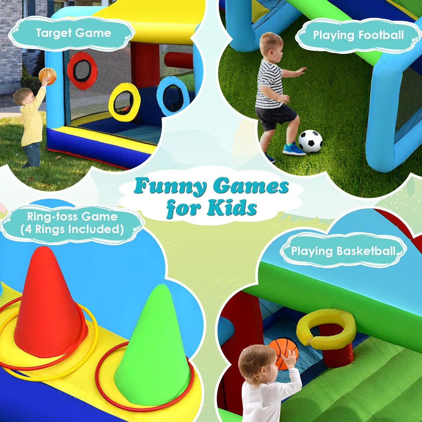 Inflatable Bouncy House (Without Blower)