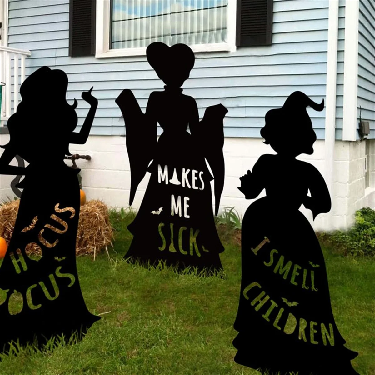 3Pc, 12" Hocus Pocus Witches Halloween Decorations