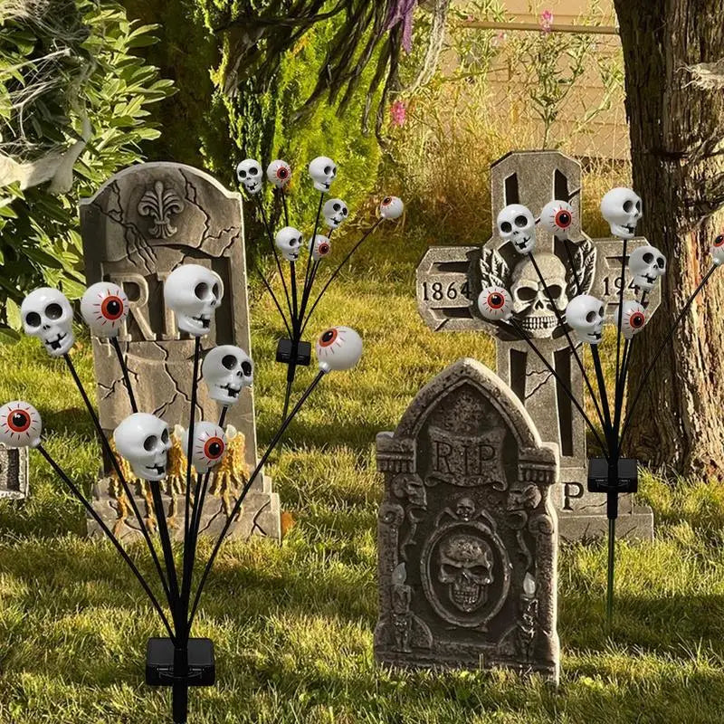 Halloween Outdoor Swaying Eyeball & Skull Solar Lights