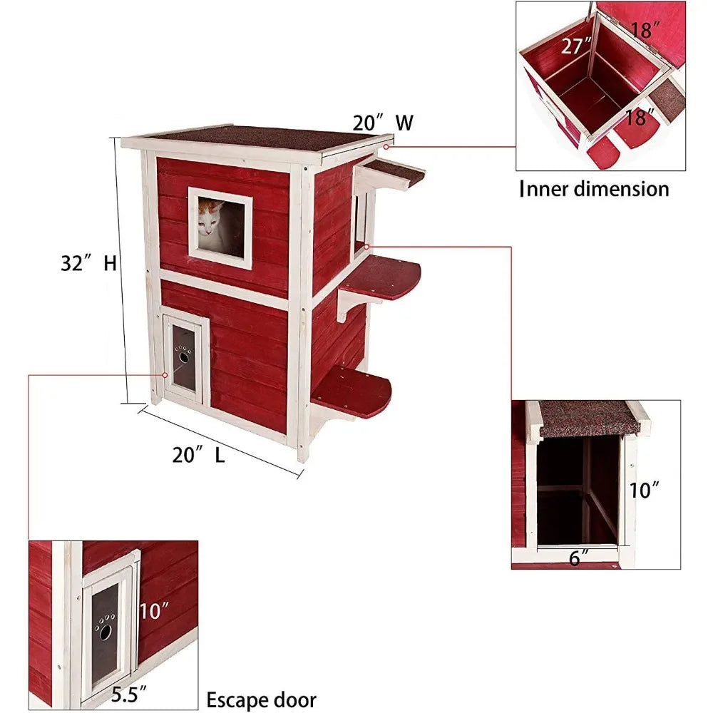 2 Story Outdoor Cat House