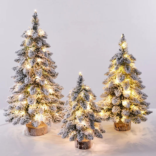 Mini Artificial Flocked Christmas Trees