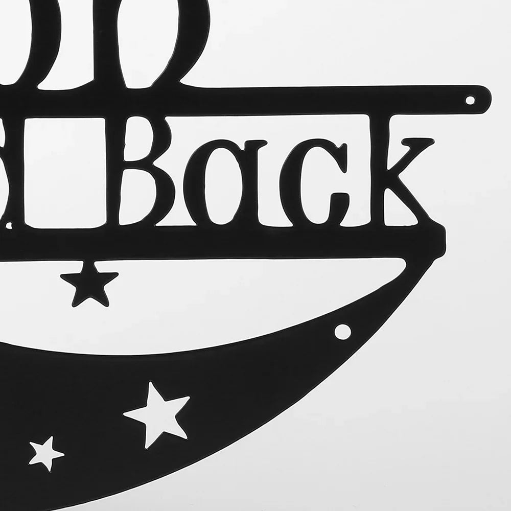 I Love You to the Moon and Back Metal Cut Out Sign