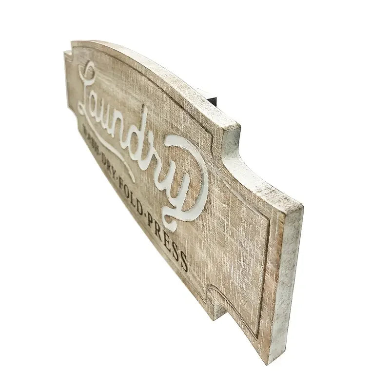 Large, Rustic Carved Wood Sign
