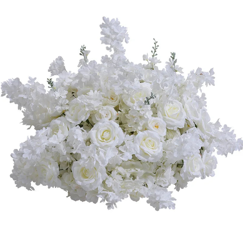 White Cherry Blossom, Delphinium & Rose Arrangements
