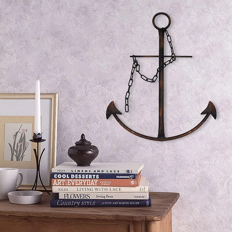 Nautical Anchor, Antique Metal Wall Decor