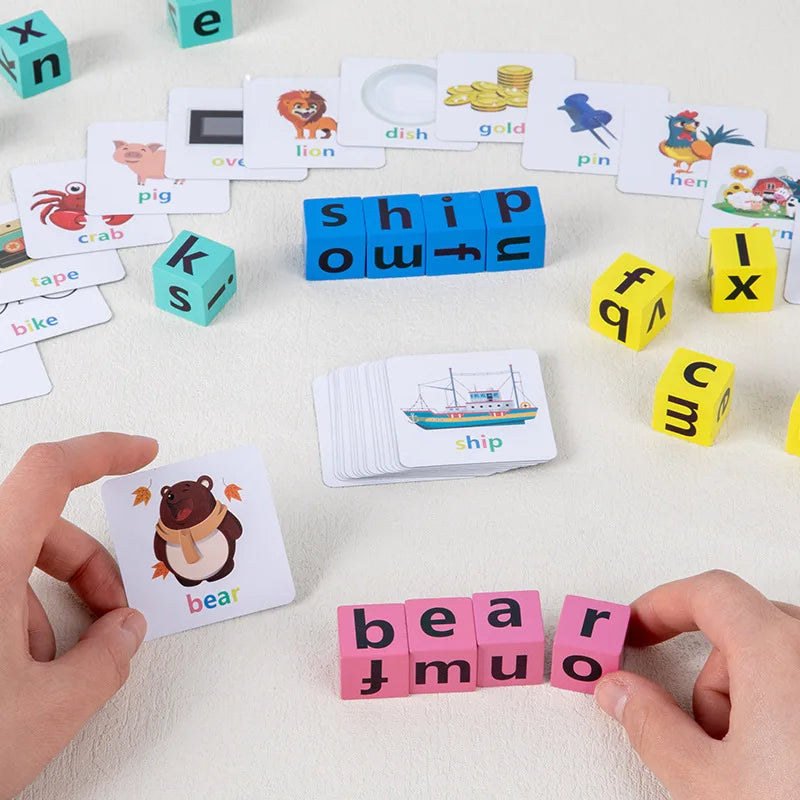 Montessori Wooden Spelling Word Games
