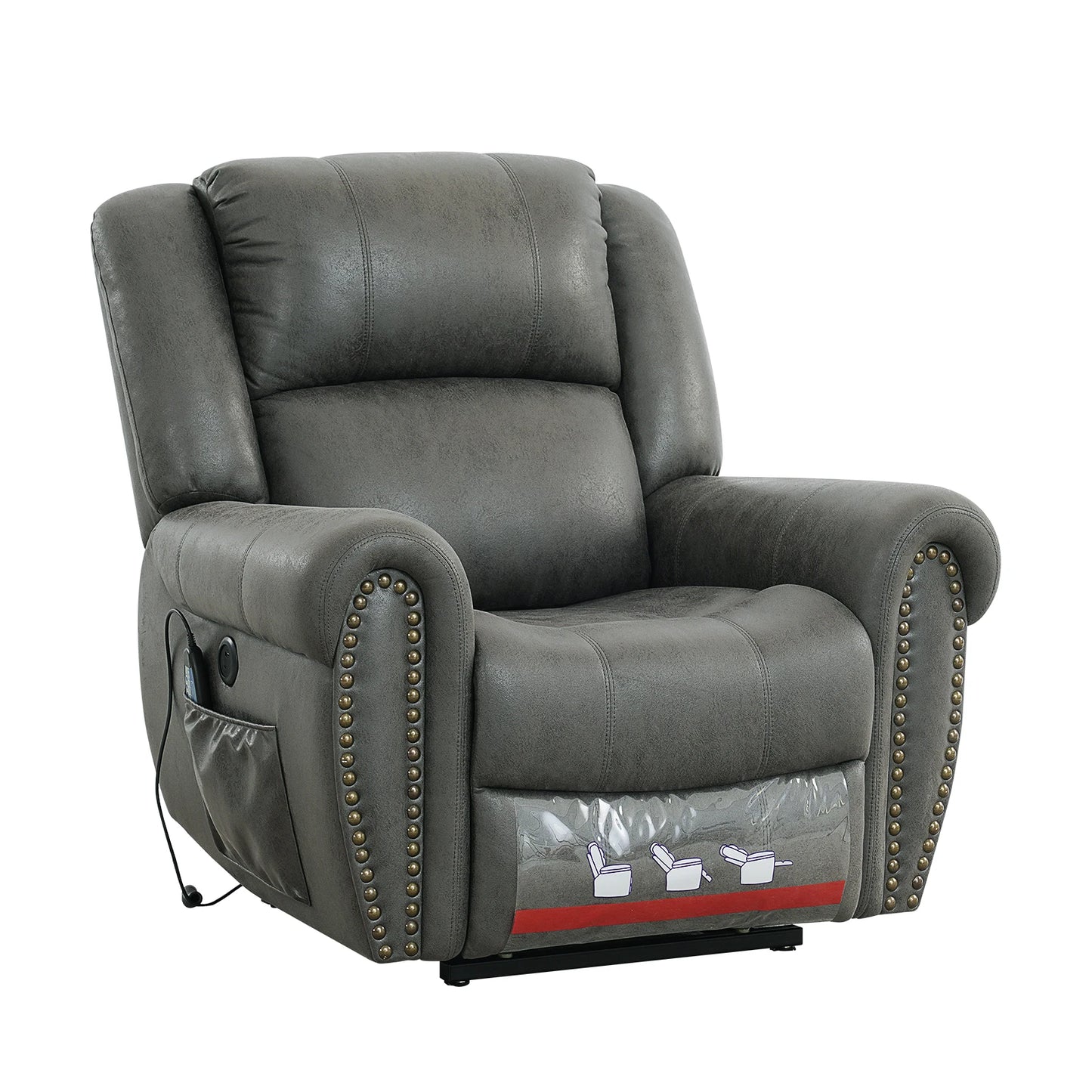 Eskimo Large Power Lift Recliner Chair with Massage and Heat