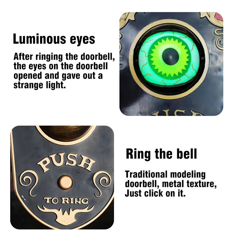 Halloween, One Eyed Doorbell Eyeball with Sound Lights