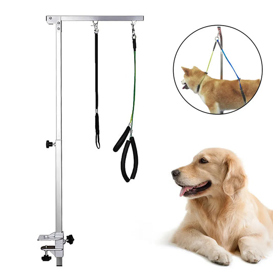 39-inch Folding Pet Grooming Tool with Clamp Loop Noose for Grooming