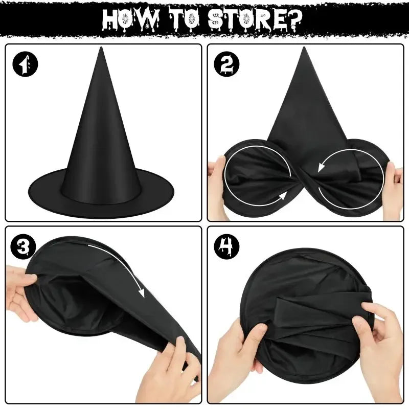 12 PCS Hanging Halloween Witch Hats