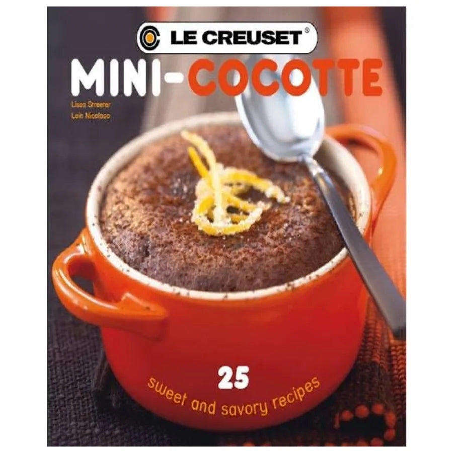 Le Creuset Stoneware Set of 4 Mini Cocottes with Cookbook, 8 oz. each