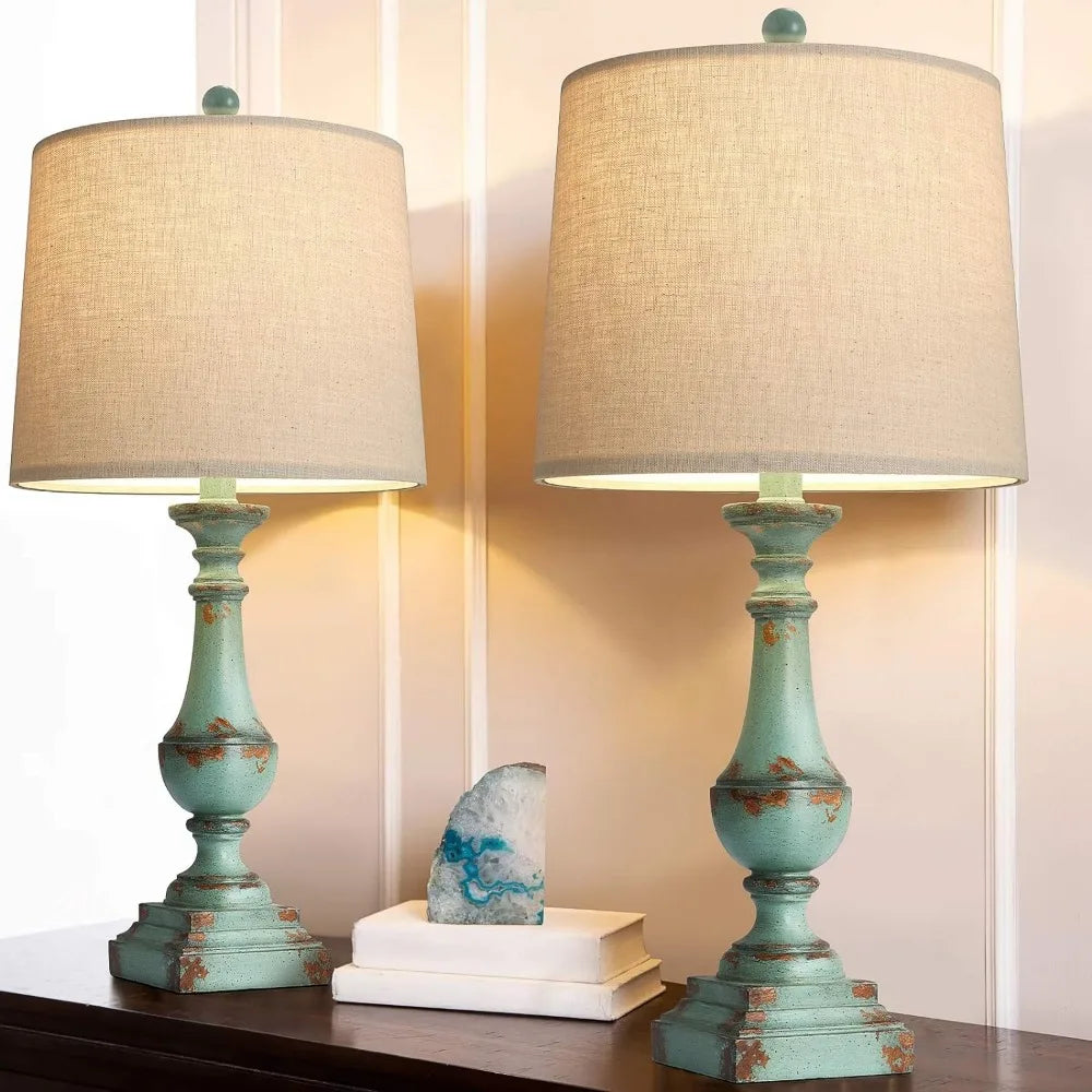 PORTRES 24.5" Mid Century Table Lamps, Set of 2